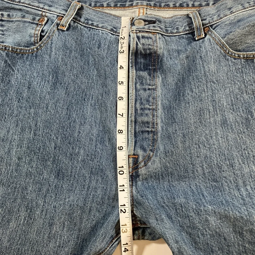 Levis 501 Original Jeans Mens 40x30 Medium Wash Button Fly Denim Cotton